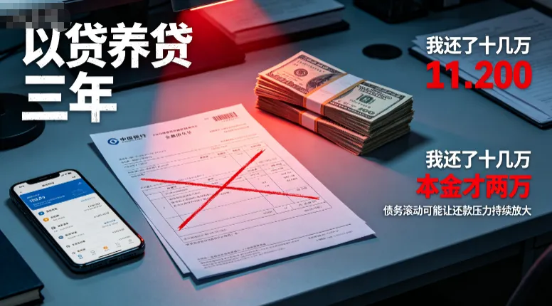 以贷养贷三年,我还了十几万,本金才两万 以贷养贷三年,我还了十几万,本金才两万
