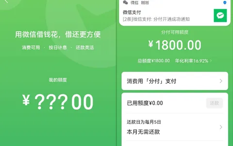 微信分付关闭后多久能重新开通？群里老哥分享真实经历，近一年后下款 1800 元刷脸即可申请