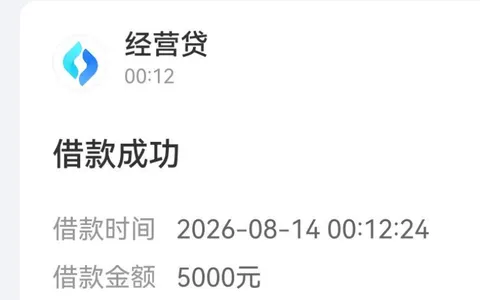 支付宝网商银行经营贷实测秒批 5000 元，网贷短期逾期 + 信用卡降额也能过，征信无逾期即可申请