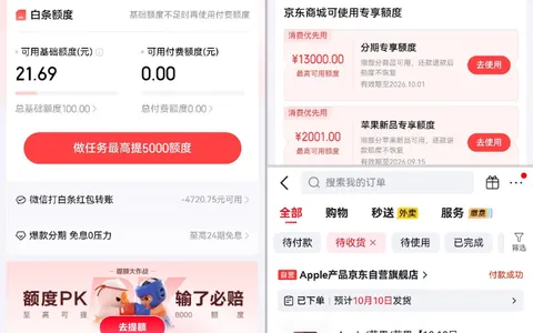白条基础额度就剩100块，苹果新品专享12000元却成功下单了，之前给的13000专享一直用不了