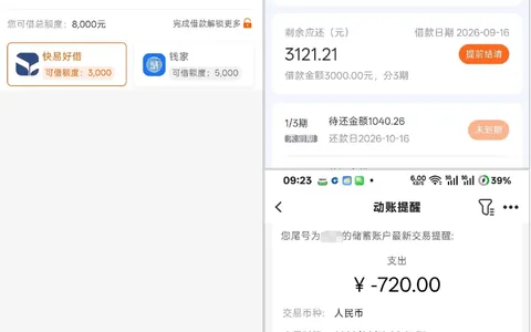 小花钱包快易好借下了3000元，钱刚到账五分钟就被扣走720元存证费，已投诉追回