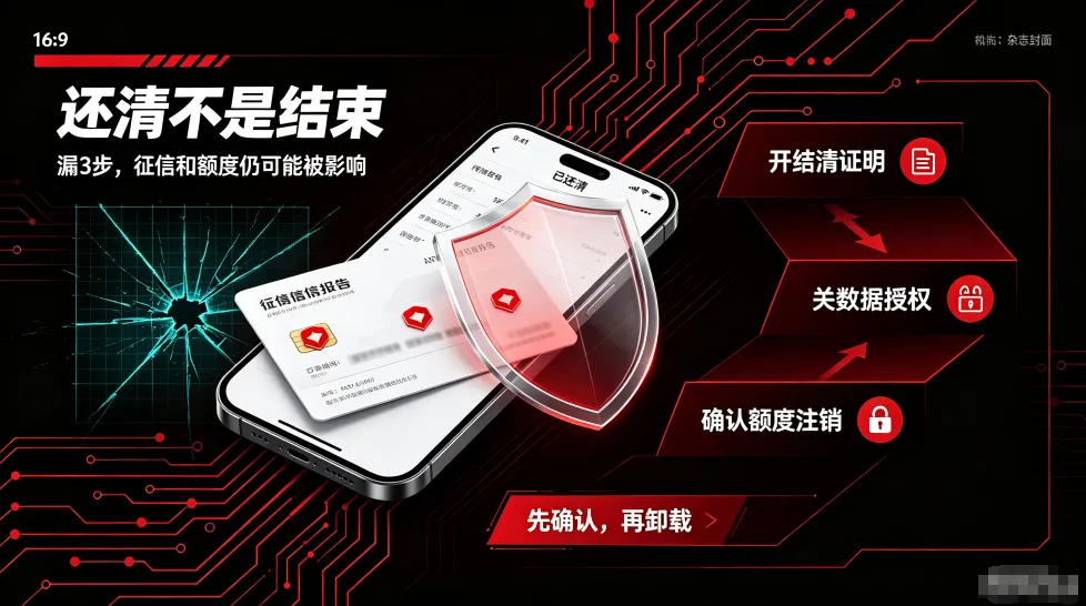 网贷还清后千万别直接卸载APP!漏了这3步,征信照样花、额度照样被惦记 网贷还清后千万别直接卸载APP!漏了这3步,征信照样花、额度照样被惦记