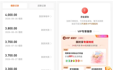 微博借钱提交4000元显示资金紧张什么意思？放款审核中，299元VIP钜惠卡值不值得开
