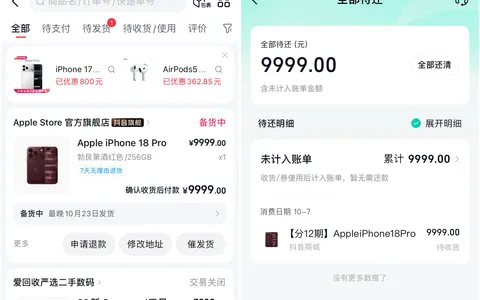 抖音月付小号额度共享吗？9999元iPhone18Pro分12期小号试单成功，能复制吗