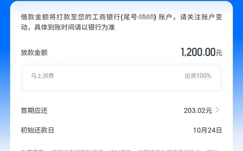 安逸花现在还放款吗？1200元成功放款，3期选不了改6期，当月借当月就要还首期