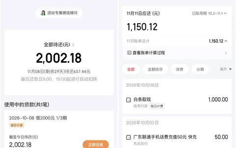 京东白条申请成功案例：一万五额度取现1000，京东金条2000分3期，双双到账