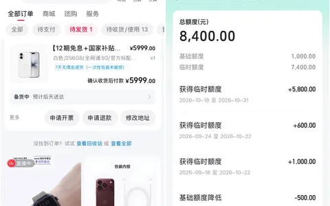 抖音月付额度不足怎么破？卡单半月下单5999手机，给了5800临时额度