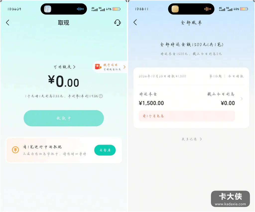 抖音现金借款1500额度过了：19.8%年利率首月免息，加急审批中