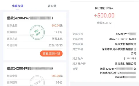 小赢卡贷5万被拒，降到500批了：审核中不等于凉，别故意试降额