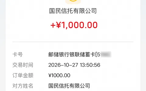 京东金条大号还清借不出，小号秒下1000：国民信托出资，一次性额度
